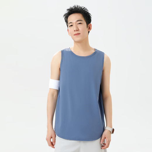 JEEP SPIRIT吉普背心男士夏季轻薄透气速干休闲宽松百搭无袖t恤男装 白色 XL