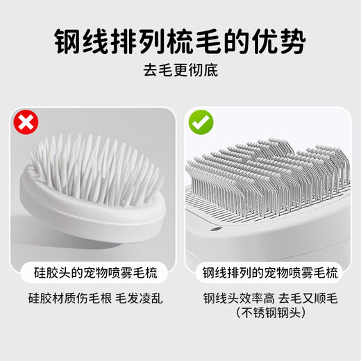 BNBNO pet cat hair comb spray massage comb to remove floating hair, open knots, cat needle comb, cat combing special artifact cat comb