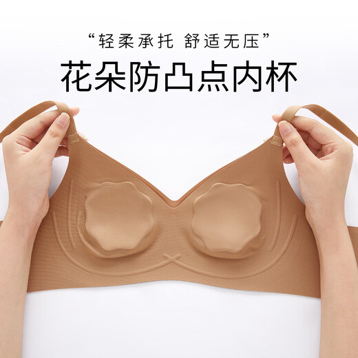 Chinami Soft Support Anti-Convex Point Komfortable drahtlose Unterwäsche für Leicht- und Leichte Anti-Exposition BH Sunset Coke M (75AB)