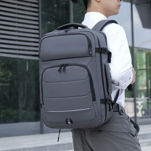 Nueva mochila de gran capacidad para la mochila de negocios masculinos expansión multifuncional bolsa de viajes bolsas de computadora al estudiante bolso de computadora en negros