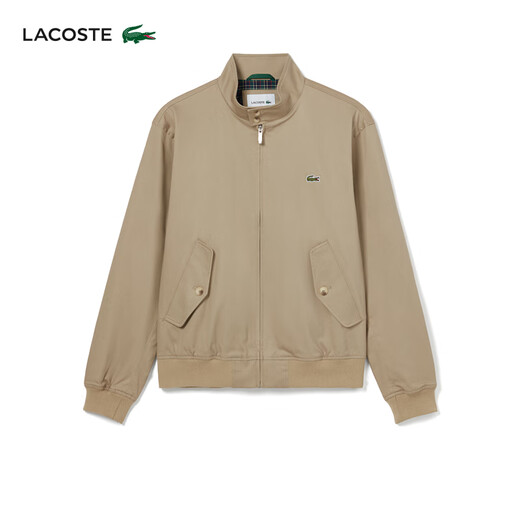 LACOSTE French crocodile men's business casual old money style stand collar zipper jacket Harrington jacket | BH1172 CB8/Camel M 50