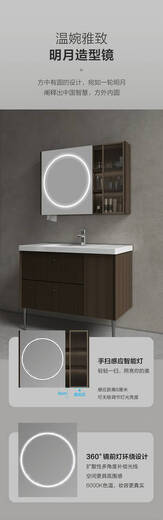 SANQIHU 6212 Serie Combinación de gabinete de baño Combinación de madera maciza simple e inteligente BC6212-120