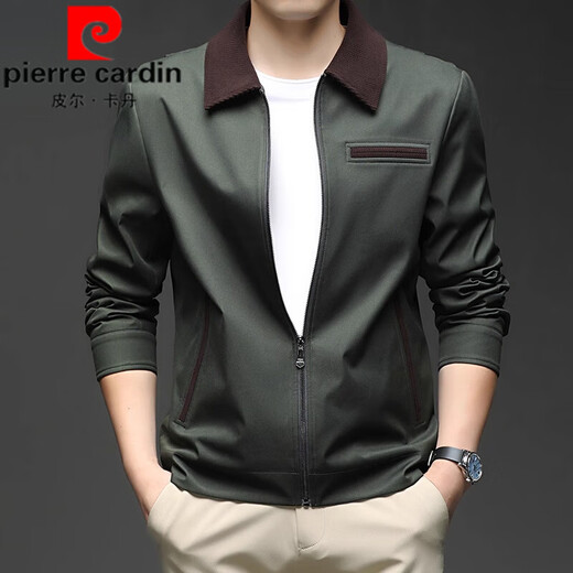 Pierre Cardin brand jacket men's autumn new fashion trend lapel quality jacket sports casual versatile outdoor cycling wear 1966-dark blue M recommended 100-120Jin Jin equals 0.5 kg
