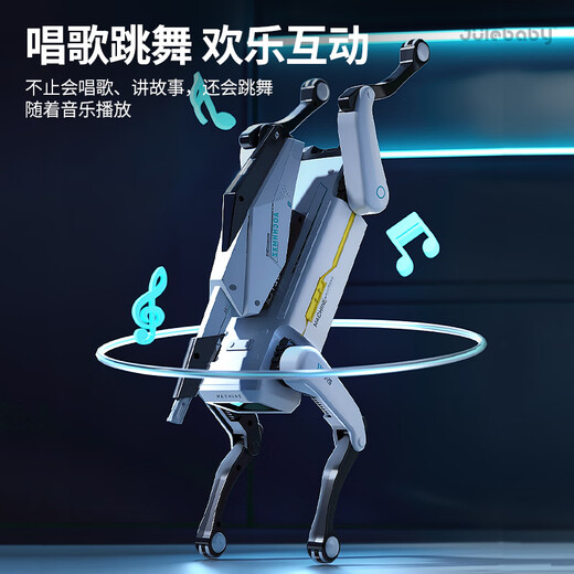 酷能智能机器狗2025新款人工编程机器人儿童玩具男孩男童10岁机械狗ai 三锂电池AI握手机器狗双编程遥