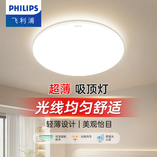 Philips LED ceiling light ultra-thin three-proof balcony light bedroom aisle simple corridor light Hengyan insect-proof and mosquito-proof 17W white light