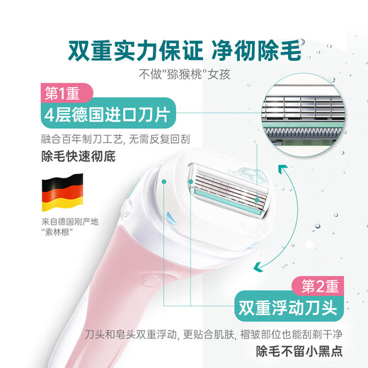 Schick Large Soap Head Replacement Knife for Medium and Dry Muscle Hair Removal Knife, 2 Pack, No Handle, Contains Shea Butter