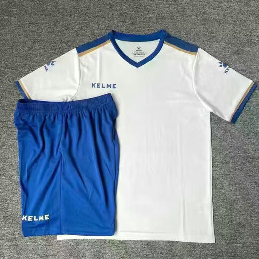 KELME (Kelme) Sport kurzärmeliges Wettbewerbstraining mit schnell trocknendem Fußballanzug Herren- und Frauenmannschaft Uniformen Atmungsaktives Ballon-Trikot Kinder 1048 White 3xs Kinderkleidung
