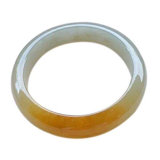 Jade Bracelet Yellow Jade Bracelet Jade Bracelet Ice Seed Bracelet Peace Bracelet Jade Bracelet Laokeng Jade Chicken Oil Yellow Authentic 55 Circle Mouth