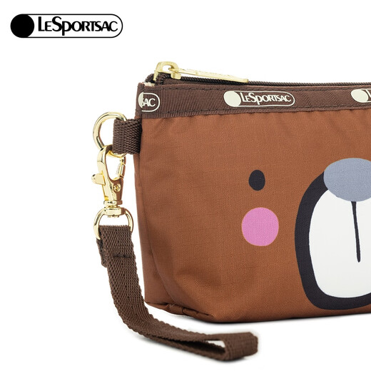 Lesportsac's new TRENDY series cute little bear storage change small bag handbag and handbag to send girls gifts Coffee expression bear