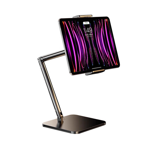 Mobile phone live streaming stand for taking pictures, portable multi-functional universal free-adjustable metal square remake desktop stand A116 cantilever stand (tablet clamp)