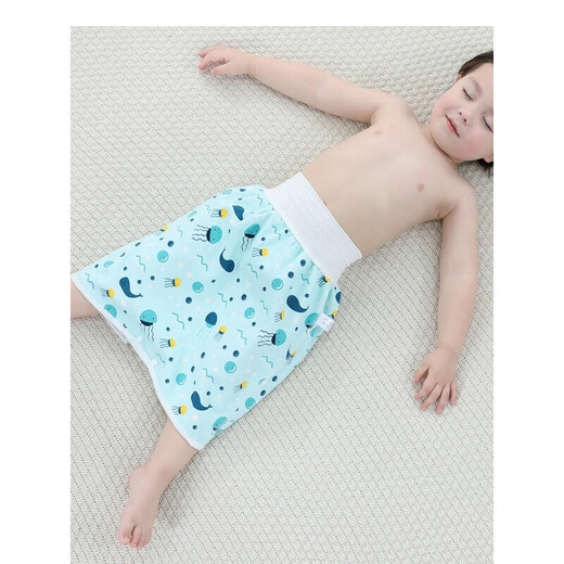 Wusuo bébé couches jupe pantalon lit mouiller artefact bébé fuite étanche à grande taille grande taille de couches lavables pavé à couches à couches hautes à la taille haute jupe mourre m (0-4 ans)