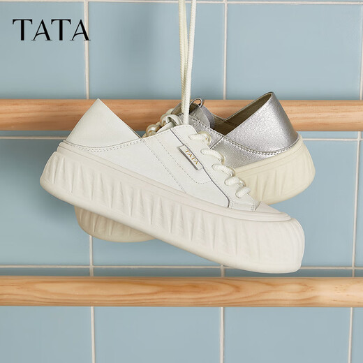 Tata Casual Dicke Sohle Schuhe Frauenschuhe 2025 Sommer CT701BM5 Weiß 38