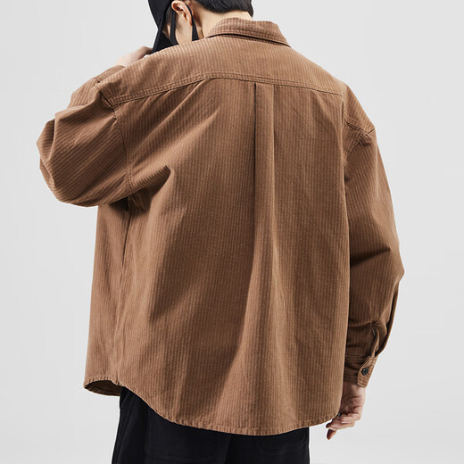 Baleno S&K мужская рубашка с длинными рукавами весна и осень новые японские лацканы из чистого хлопка повседневные топы мужская рубашка-куртка черная XL