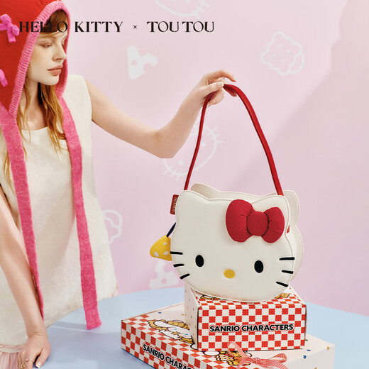 ToutouHelloKitty Hello Kitty large-capacity one-shoulder armpit Hello keiti Christmas birthday gift tote bag