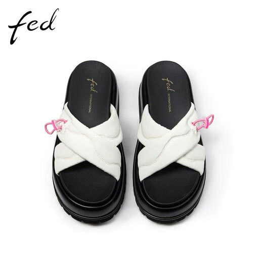 FED one-slip thick-soled sandals for summer new women's shoes simple non-slip sponge cake-soled sandals R0512-YA693