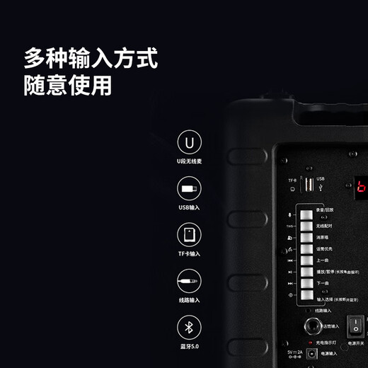 Edifier (EDIFIER) A3-8S 8-inch outdoor mobile multimedia speaker with microphone, KTV speaker, square dance Bluetooth speaker