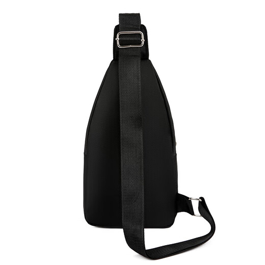 
New chest bag men's bag one-shoulder crossbody bag casual crossbody bag Oxford cloth chest cross bag trendy men's bag 9905 large plate black