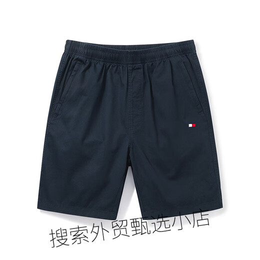 Tommy Sport American Tommy Five Points Shorts Men Summer Casual Pure Cotton Mid-Pants Men Pantalon de plage lâche polyvalent 9215 Couleur bleu foncé M (recommandé 100-120 Jin [Jin est égal à 0,5 kg])