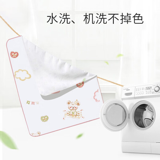 Almohadilla de tabique de la orina del bebé El bebé impermeable y transpirable para niños puede lavar la menstruación tía almohadilla de tía gran tamaño de período menstrual 70*90-Bear Fiesta