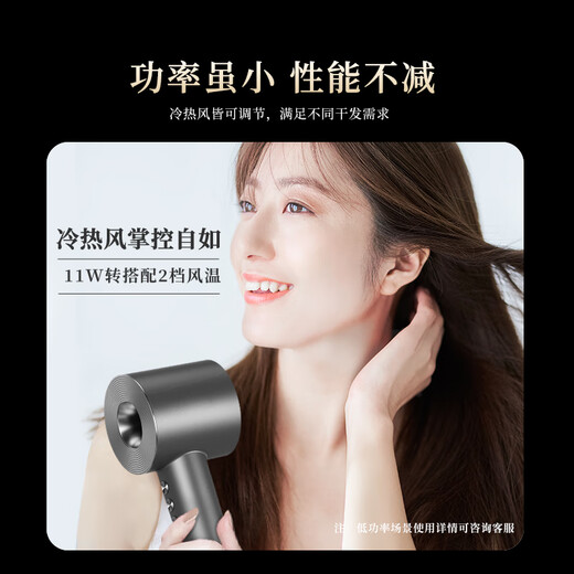 Yangao AKOKO Yangao hair dryer for home dormitory students 800w negative ion hair care high speed low power 500w gift birthday gift for women flagship version - Yunmo Gray (300W)