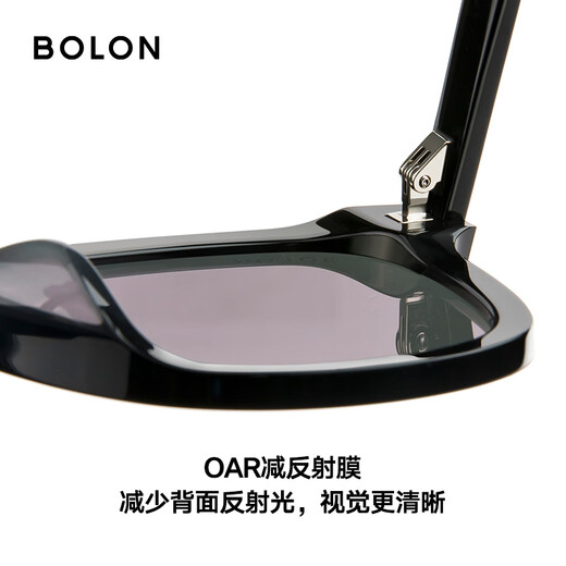 Bolon Tyrannosaurus Glasses Солнцезащитные очки мужчины Wang Hedi те же самые черные солнцезащитные очки для защиты от солнца и ультрафиолетовые лучи BL3111 C10-Gray/Gloss Black Polarized