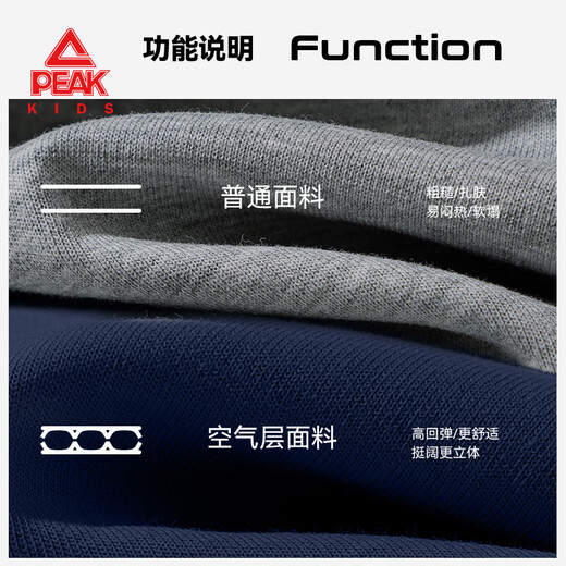 Peak Children's Clothing and Children's Suit Spring y Autumn 2025 New Boy Skins Sports Sports College Style Long Style Chicas redondas Top escondidas azul/blanca Flower gris/silicona negra 110