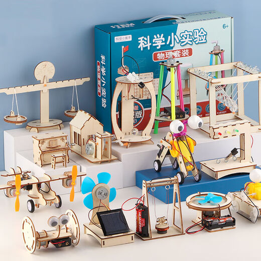 Tongmengzi Kinderwissenschaft kleiner Experiment Set Primary School Schüler Dampfspielzeug Physik Experiment DIY Handgemachtes Material Geschenk 16 Stücke alter Erfindung (beweglicher Typ Druck + Papierherstellung + Webmaschine