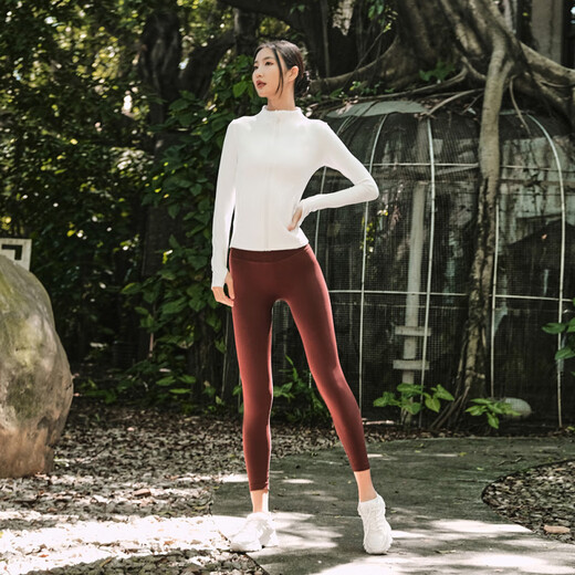 
La NikarLaNikar Spring and Autumn New Furrowed Sportswear Stand Collar Outdoor Running Windproof Yoga Clothes Women's Top Royal Blue XS