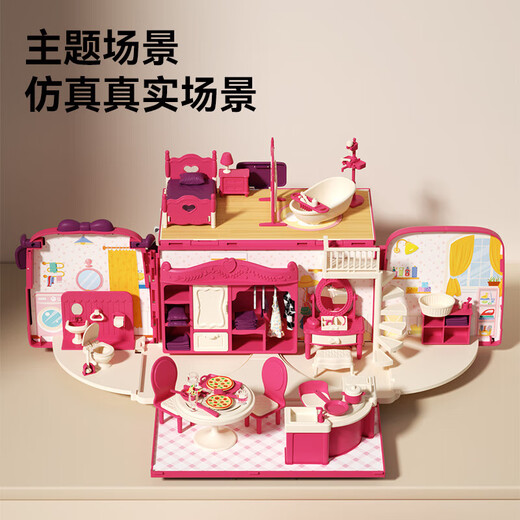 Casa infantil de Yunya jugando al automóvil en miniatura Toy Princess RV Princess House dormitorio 3-6 años de edad y niña Regalo de cumpleaños en polvo de fresa Koala RV [One Koala]