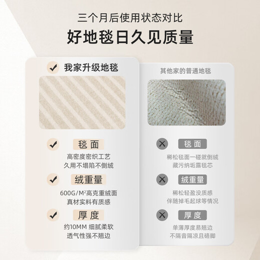 TLXT carpet living room 2025 new style free washable wipeable light luxury high-end cream style sofa floor mat feel waterproof home Tianjin Yunyan-16867 140cm*200cm Suitable for small sofas for 2-3 people