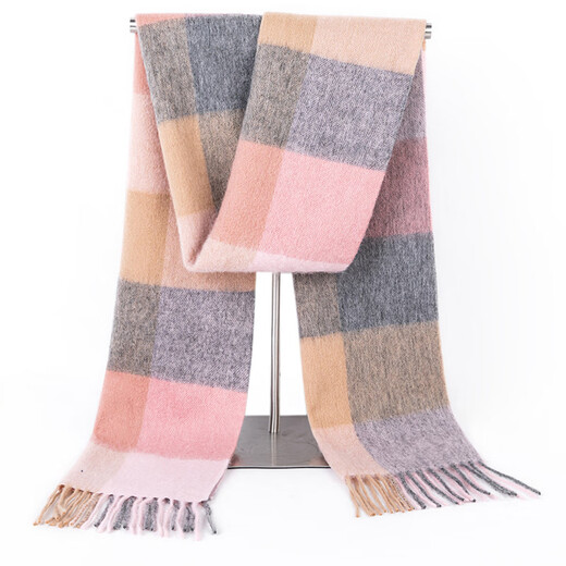 Écharpe en laine 100% pure 100% pure pour hommes et femmes écharpe de style britannique d'automne et d'hiver pour hommes et glands à deux côtés polyvalents. Couleur de café [emballage du sac cadeau] One Taille (30 cm * 180 cm)