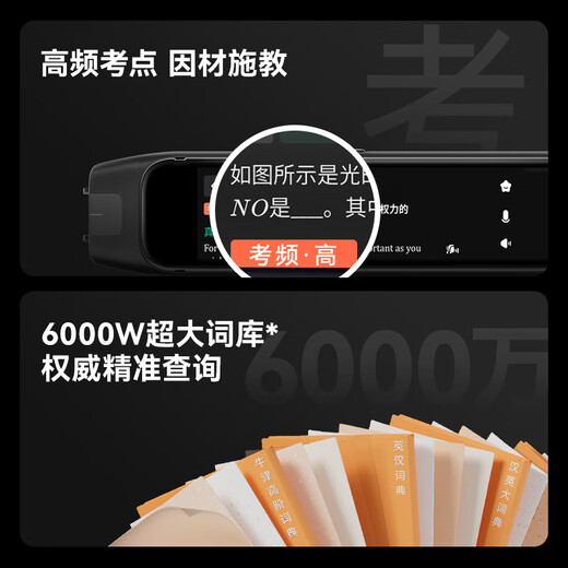 Homework Helper Learning Pen 2nd Generation W80 Enter the live broadcast room with courtesy Elementary School High School General Dictionary Pen Point Reading Pen English Translation Pen Electronic Dictionary 3.71 Standard Erudite Edition_Contains 20 million original question videos 4G+WiFi