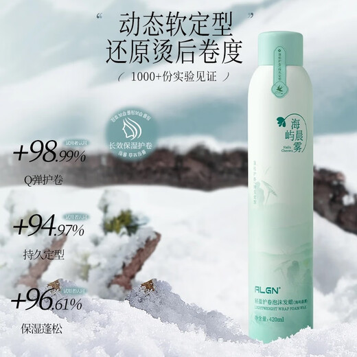 Ailan Gona lightweight curl foam hair wax for curly hair moisturizing and fluffy men and women styling spray foam hair mud hair gel elastin two bottles more cost-effective 420ml*2 bottles