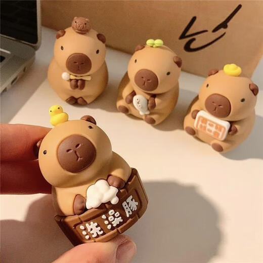 女生礼物卡皮巴拉盲盒豚鼠玩偶模型摆件桌面摆件小水豚卡通摆件玩 养生时间【一个装卡皮巴拉】3892 还剩00:10:25 活动中：卡皮巴拉