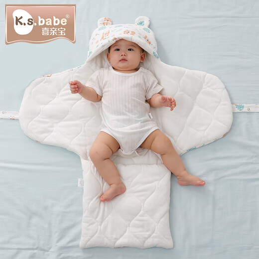 Newborn baby blanket, anti-jumping swaddle, all-in-one sleeping bag, baby quilt, baby swaddle, anti-kick quilt (one-piece baby blanket), Mengmenghu