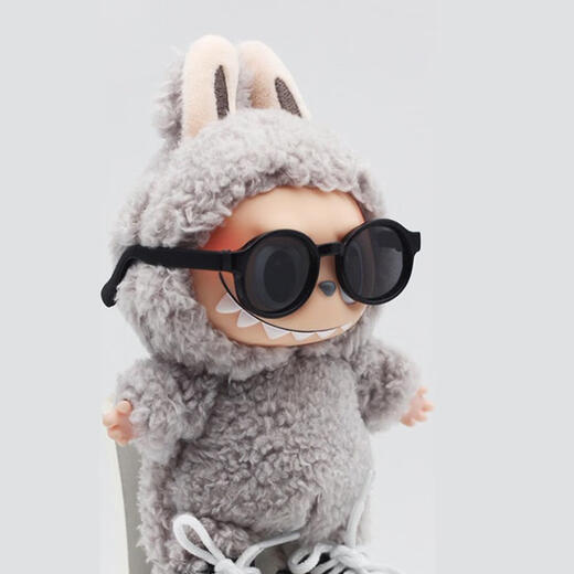 Labubu Gum Pave Coald Accessesies Accessesies Glash Clush Dolls Labubu Blind Box Pop Mart 17 см. Подвеска Прозрачные апельсиновые очки 15/17 см подвес