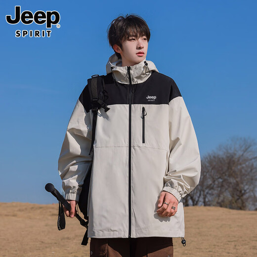 JEEP SPIRIT Jacket Men's Three-in-One Jacket New Autumn and Winter Outdoor Windproof and Waterproof Jacket 9306 Desert Green XL