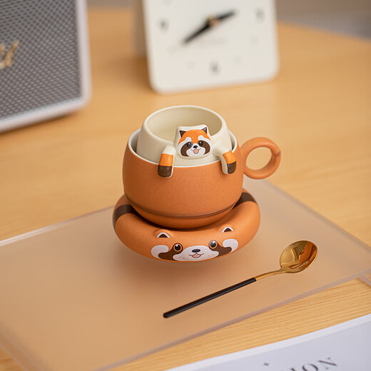 Heart-friendly panda tea and coffee cups for boys and girls birthday gifts for boys and girls ceramic mark water cups for girls with good looks souvenirs