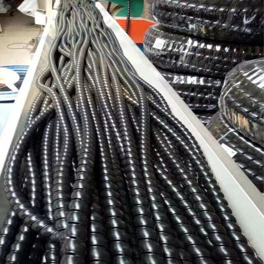 Threaded protective sleeve large diameter spiral protective black color flame retardant protective wholesale custom hose cable tube bundle wire tube 8mm100 meters
