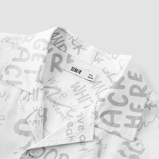 Camisa de manga corta Semir Camisa de vacaciones para hombres estampados para hombres Diseño de verano Top 101324104105