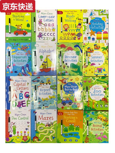 Blaue Farbe HE Kindergärtnere Stiftkontrolle Training Einführung Praxis Praxis Kopierbuch Kinder Englisch Alphanumeric Trace Book Praxis 4-jährige 3 Baby zufällig ausgestattet mit 25 Bände-No-Farbbox