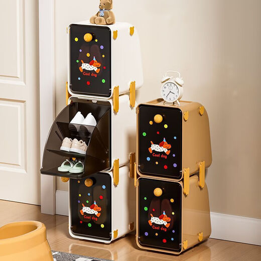 Raft core shoe box household shoe storage cabinet to store shoes children's rotating storage thickened shoe rack shoe cabinet dustproof storage box all models suitable for 2-5 years old and under 30 sizes mind taking photos with caution children's rotating shoe box DIY model