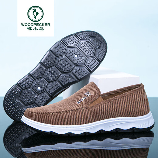 
Woodpecker brand high-end spring and summer 2025 new style new summer breathable men's casual genuine canvas shoes summer one-step D826 black 38