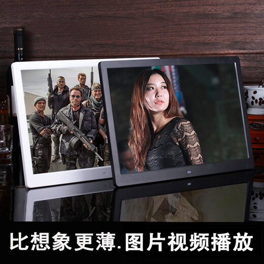 Yunzhixing Marco de fotos digital de 10/15 pulgadas Álbum de fotos electrónico de alta definición Pantalla LED Música Película Video Máquina publicitaria montada en la pared Tarjeta 8G de 13 pulgadas