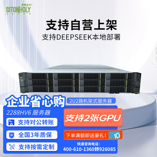 Hyperfusion Rack Server Host 22888HV6 Solution Big Model AI Custom Computing Power DeepSeek развертывание R1 7B/14B/32B/70B/671B/полная версия 1*4310 12 ядер 2.1G 丨 Нет видеокарты 32G 丨 2*480