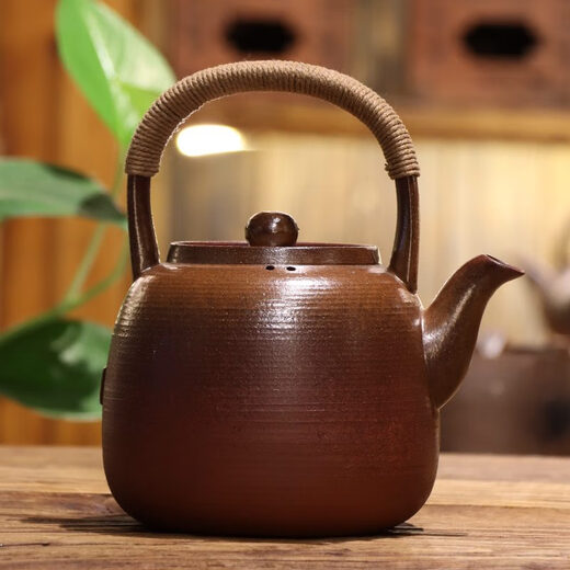 
Chinese-style runi pot tea-making health clay pot household large capacity outdoor water kettle pure hand-pulled teapot small 9856 kiln variant 730ml super high kiln above 1L