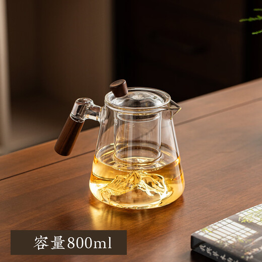 Eight Thousand Lines Teapot Tea Water Separation Glass Tea Set Office Household Large Capacity Tea Making Special Thickened Filter Tea Maker