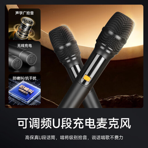 Xianke outdoor square dance lever portable audio super loud volume high power mobile Bluetooth conference karaoke special 18-inch subwoofer speech with microphone ST-1001K