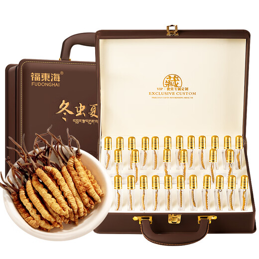 福东海 冬虫夏草【约30根】饱满干度足皮盒高档营养品送长辈送领导9克