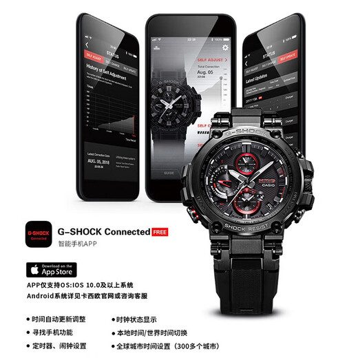 CASIO men's watch G-SHOCK MTG high-end business solar waterproof and shockproof sports watch MTG-B1000B-1A solar
